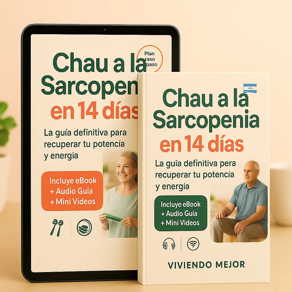 Chau a la Sarcopenia en 14 días: La guía definitiva para recuperar tu potencia y energía + 3 BONUS de REGALO